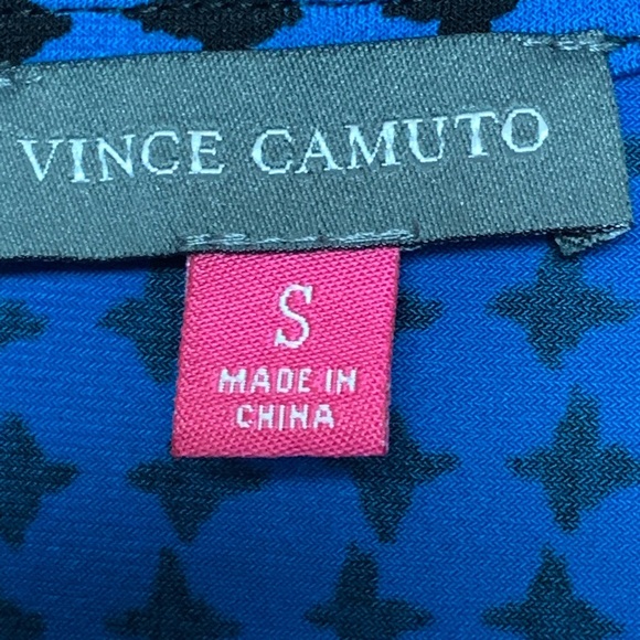 Vince Camuto Blue Black Blouse - Picture 3 of 3